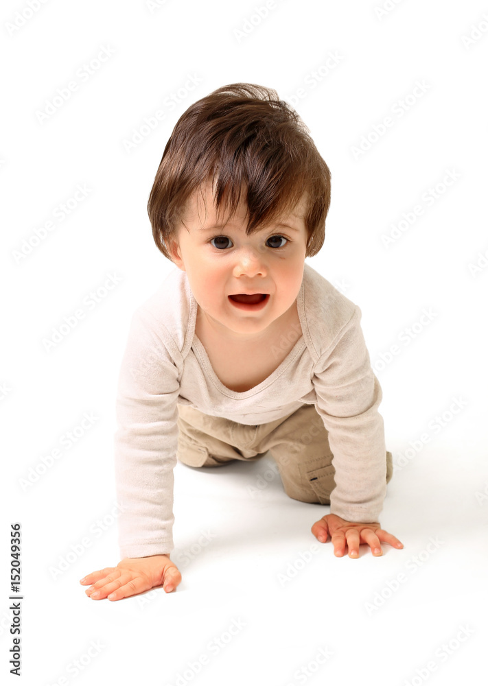 baby in diaper isolated on white background baby in diaper isolated on white background