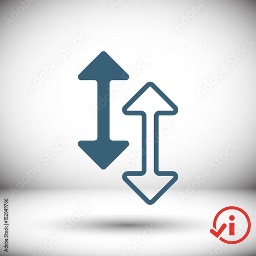 arrow icon stock vector illustration flat design