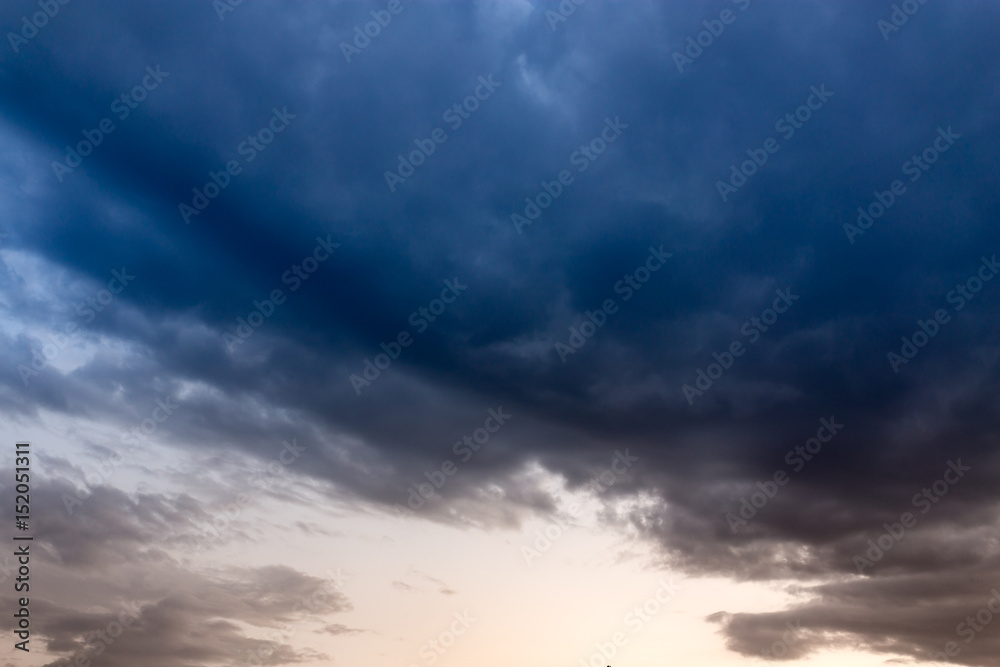 Beautiful clouds at sunset after rain as background . Beautiful clouds at sunset after rain as background .