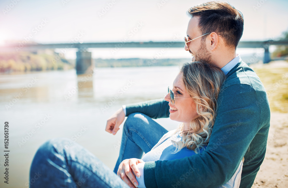 Dating. Couple in love enjoying in moments of happiness. Love and tenderness, dating, romance. Lifestyle concept