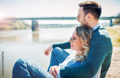 Dating. Couple in love enjoying in moments of happiness. Love and tenderness, dating, romance. Lifestyle concept