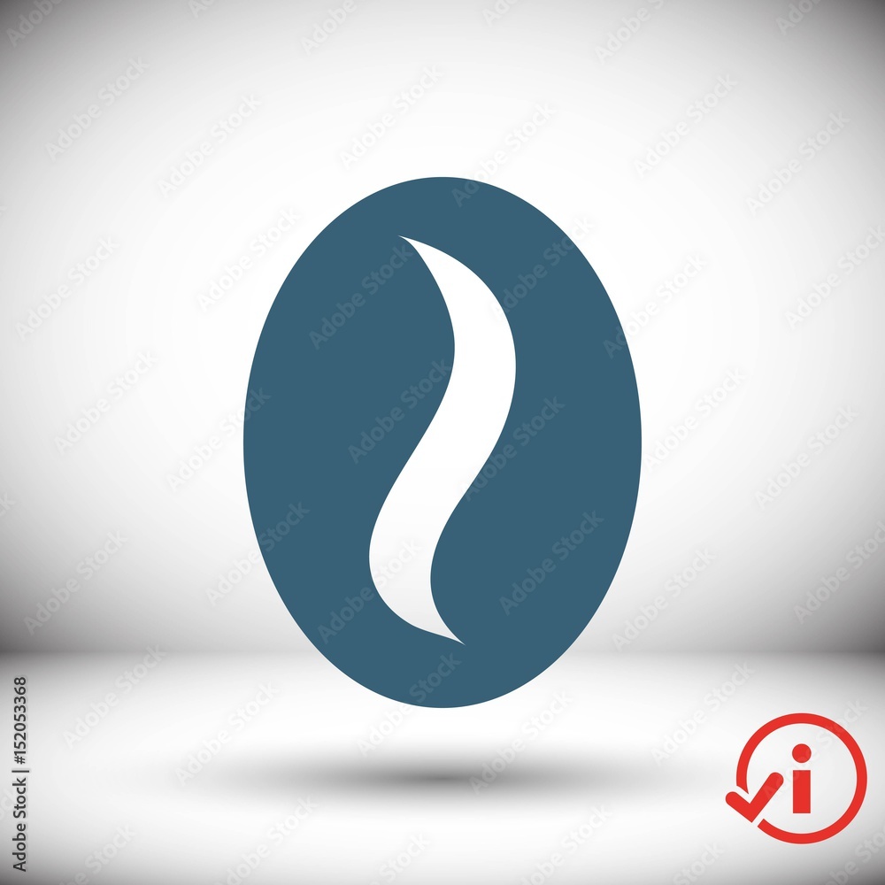 Coffee beans icon stock vector illustration flat design Coffee beans icon stock vector illustration flat design