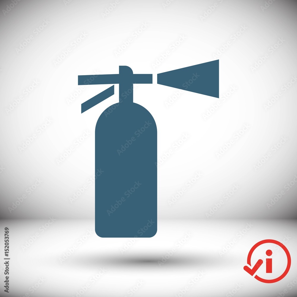 extinguisher icon stock vector illustration flat design extinguisher icon stock vector illustration flat design