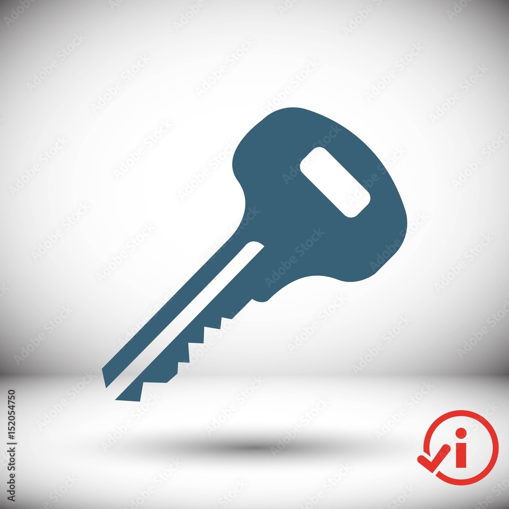 key icon stock vector illustration flat design key icon stock vector illustration flat design
