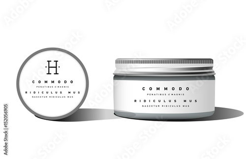 Realistic blank cosmetic container