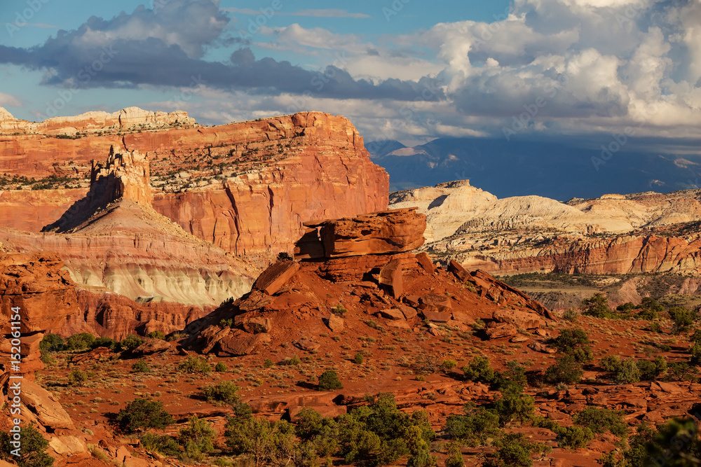 Spectacular landscapes of Capitol reef National park in Utah, USA