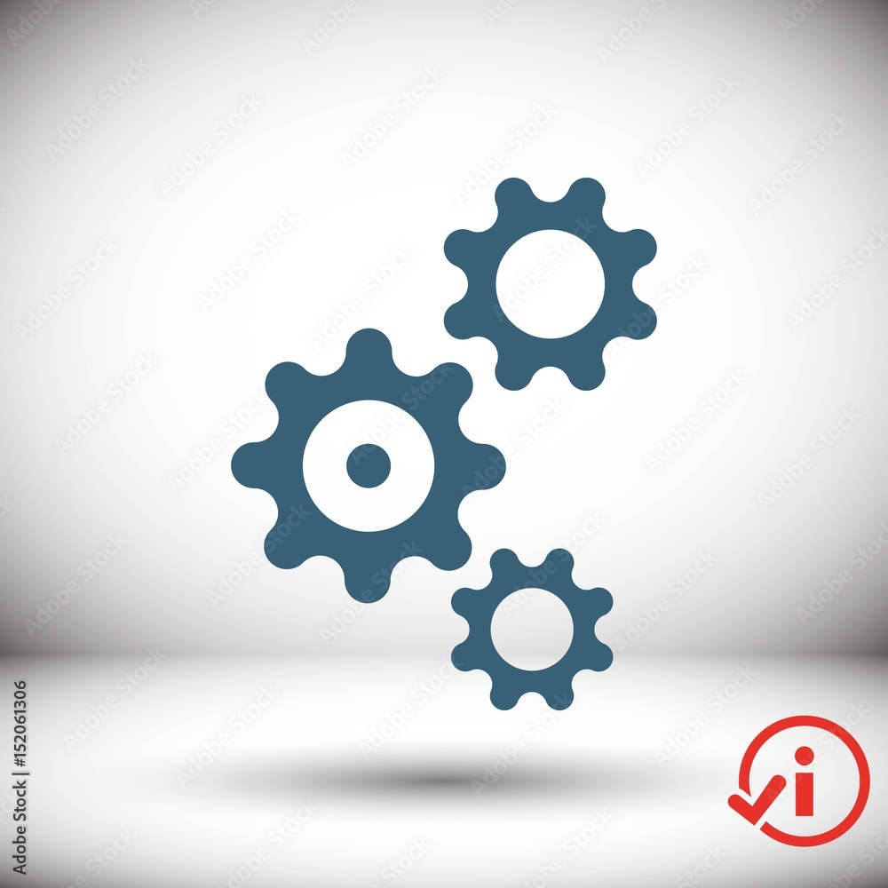 gear icon stock vector illustration flat design gear icon stock vector illustration flat design