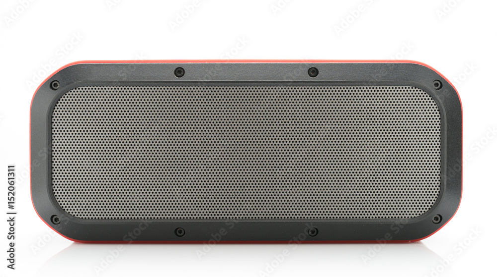 Red Bluetooth Speaker on white background Red Bluetooth Speaker on white background