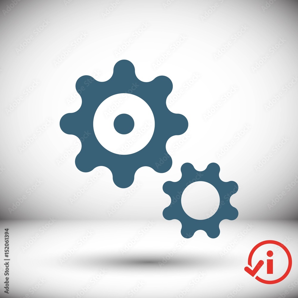 gear icon stock vector illustration flat design gear icon stock vector illustration flat design