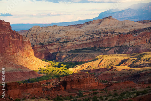 Spectacular landscapes of Capitol reef National park in Utah, USA