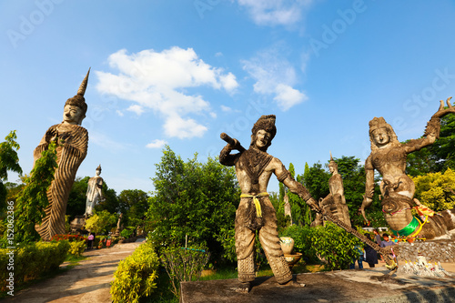 Nongkhai, Thailand - Sala Keoku, the park of giant fantastic concrete sculptures inspired by Buddhism and Hinduism. It is located in Nong Khai,Thailand photo