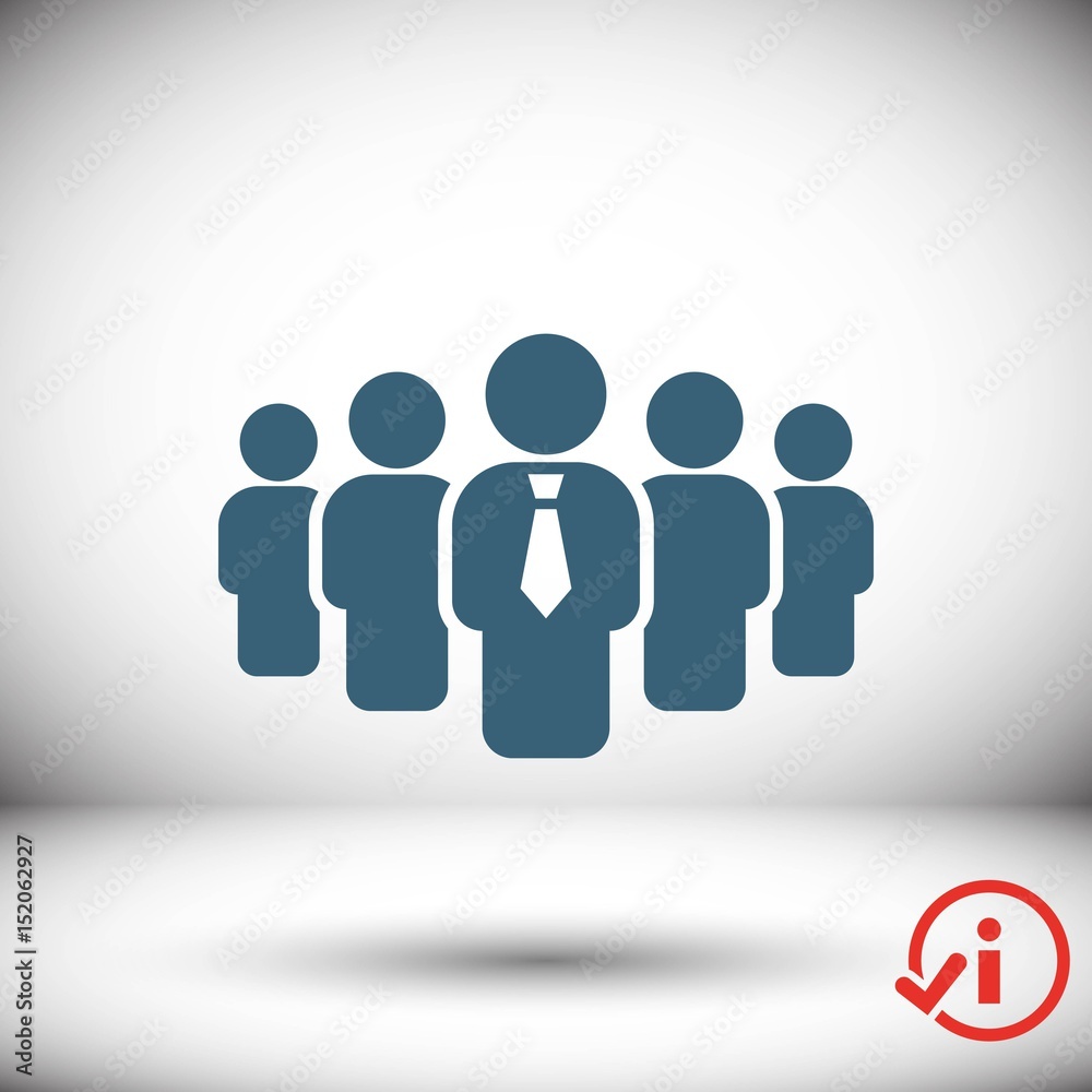 people with the leader icon stock vector illustration flat design people with the leader icon stock vector illustration flat design