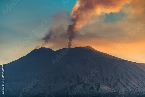 Mount Etna and its last eruption - fascinating and destroying