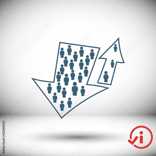 people with the leader icon stock vector illustration flat design