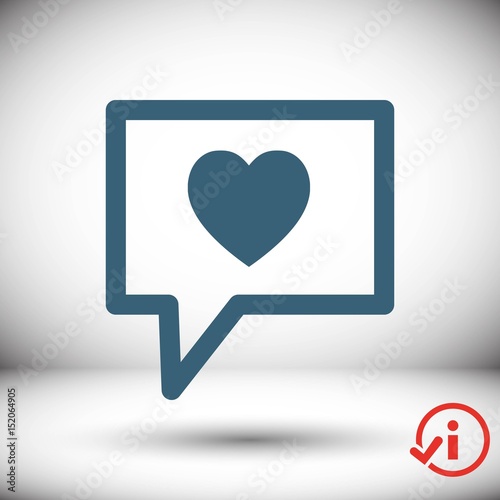 Speech Bubbles Icon. chat love pictogram stock vector illustration