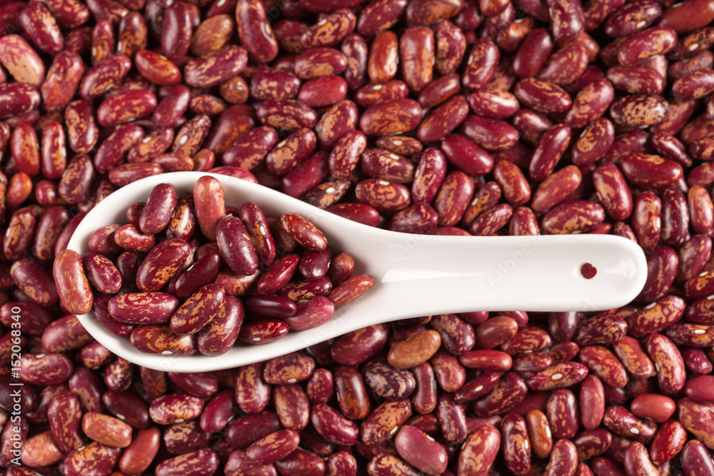 Red beans on wooden table Red beans on wooden table