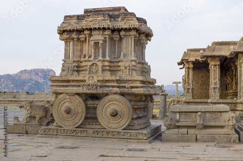 The ancient city of Hampi architecture ruins in India 