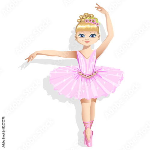 Cute ballerina in a pink tutu