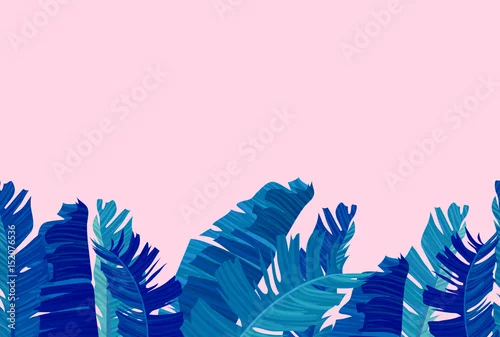 Obraz Tropikalny design z egzotycznymi liśćmi palmowymi.