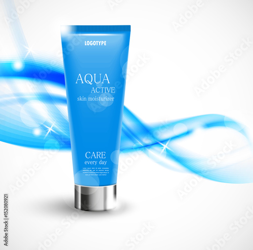 Skin moisturizer cosmetic design template