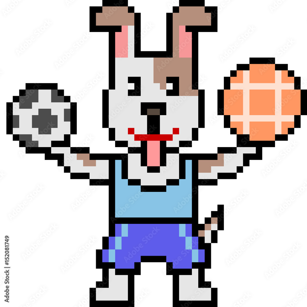 Fototapeta premium vector pixel art Athlete