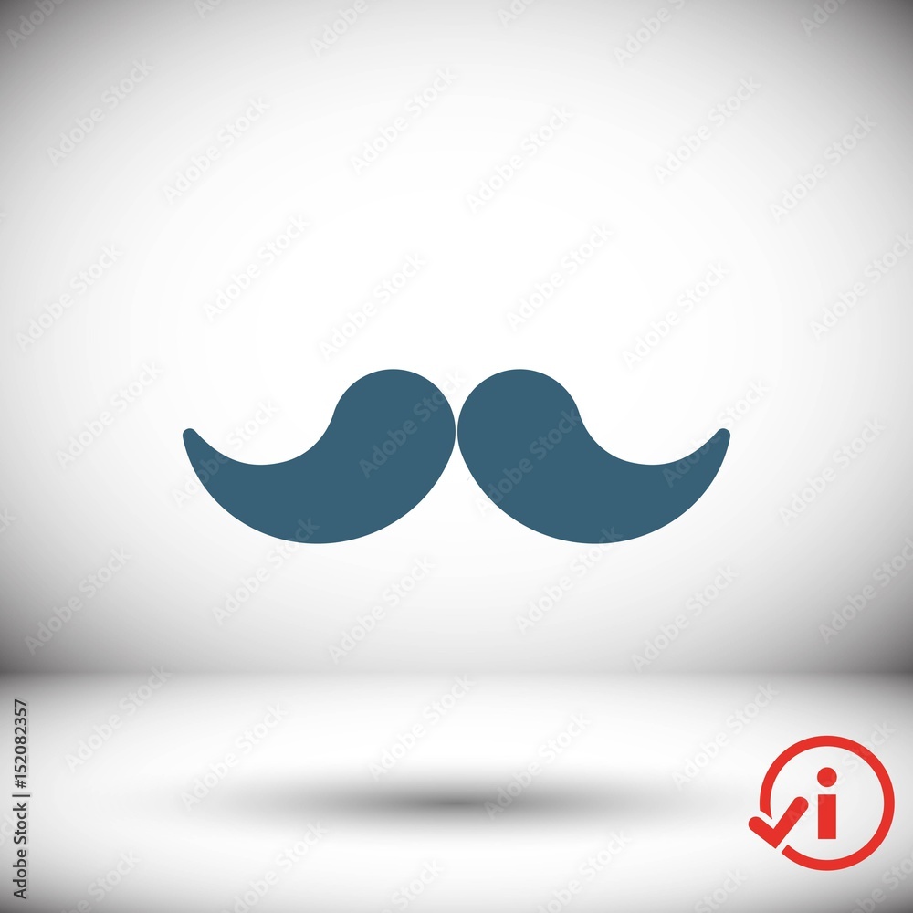 mustache icon stock vector illustration flat design mustache icon stock vector illustration flat design
