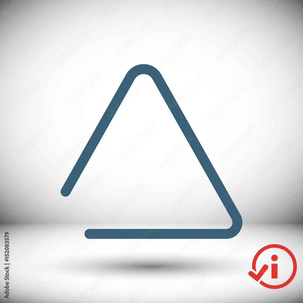 musical metal triangle icon stock vector illustration flat design musical metal triangle icon stock vector illustration flat design