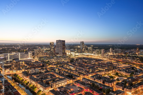 Obraz na płótnie The Hague panorama at twilight w salonie