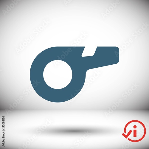 whistle icon stock vector illustration flat design