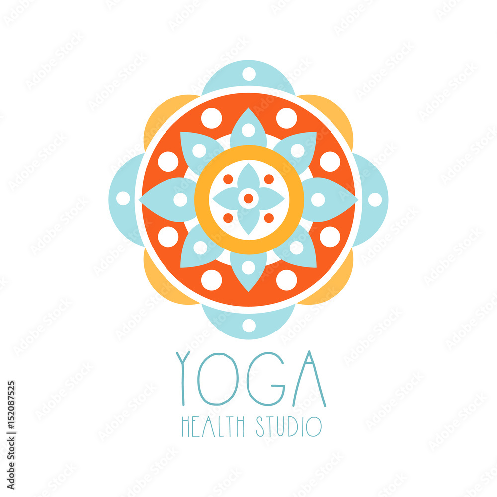 Yoga health studio logo symbol