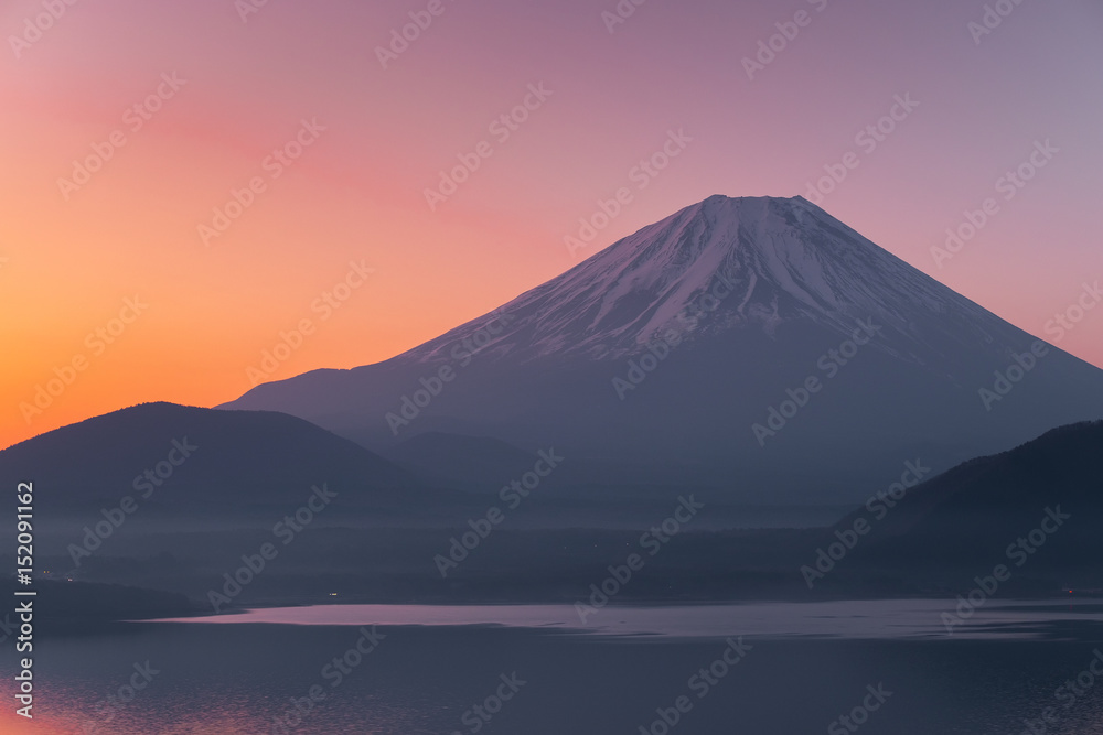 Mt. Fuji view from Motosuko lake, Yamanashi, Japan. Mt. Fuji view from Motosuko lake, Yamanashi, Japan.