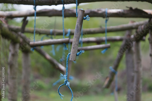 Army obstacle course. With tires and barbed wire.