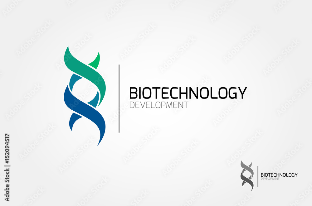 Bio Technology Vector Logo Template. Cross ribbon vector design logo. 