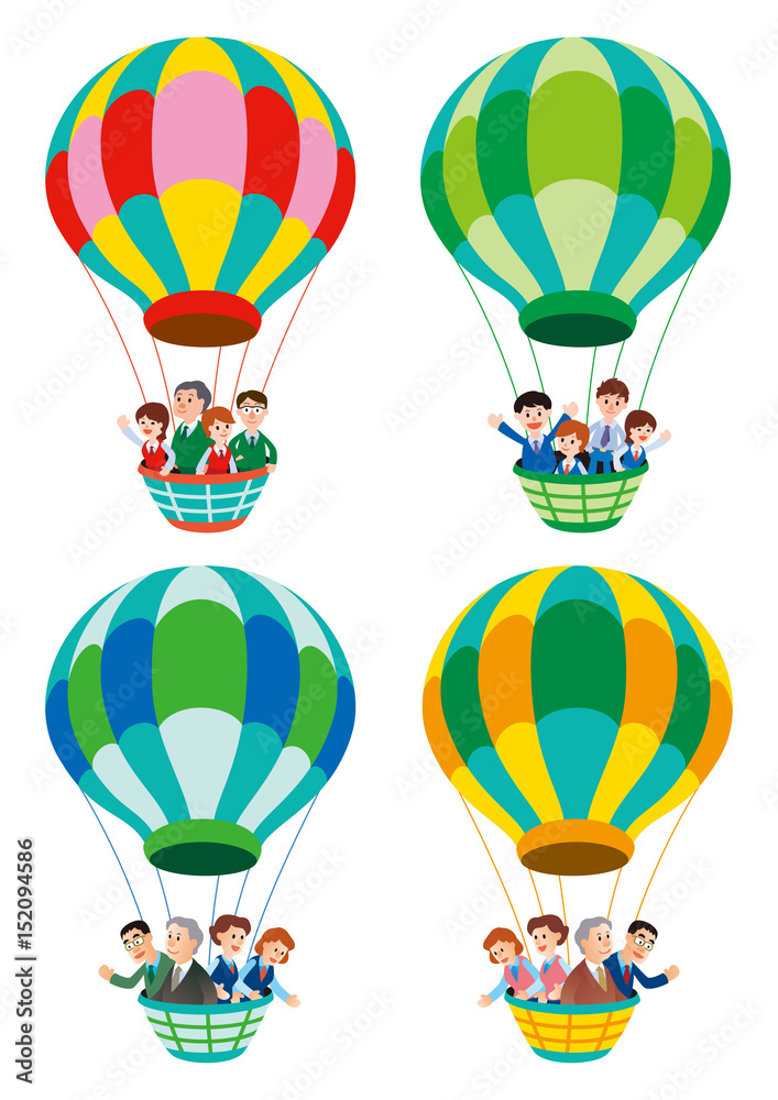 Obraz premium 気球と社員旅行