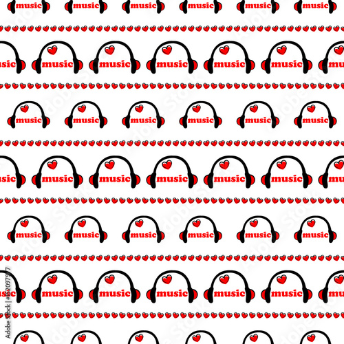 seamless pattern with symbol of music. vector