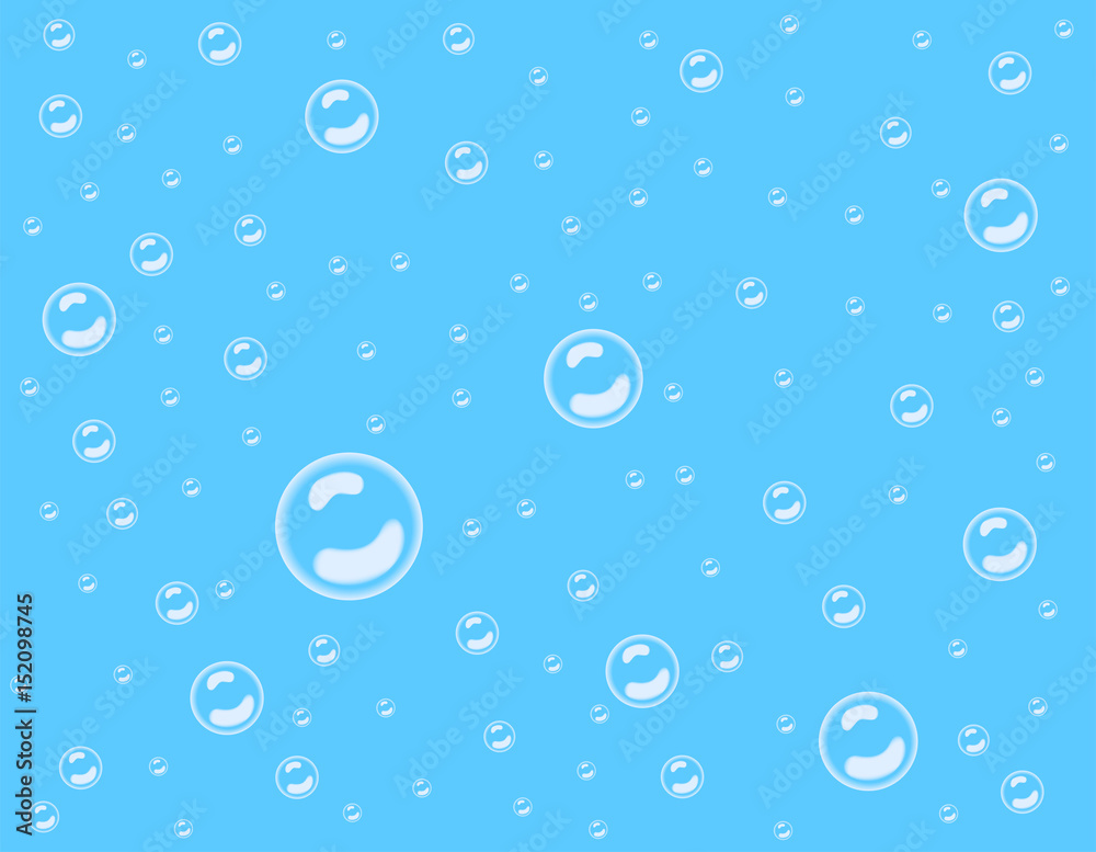 bubble on blue background vector