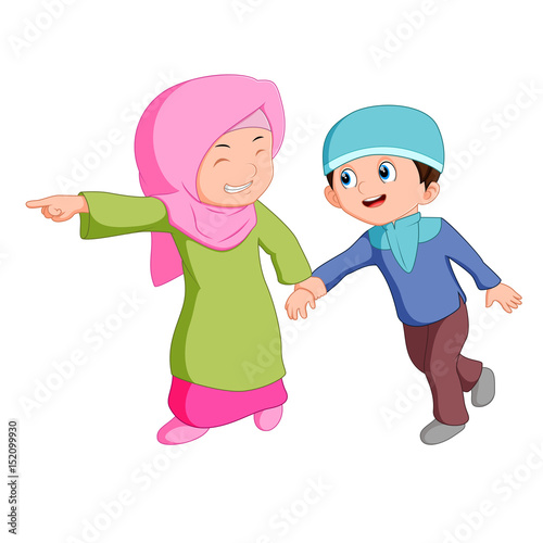 muslim family cartoon   © hermandesign2015