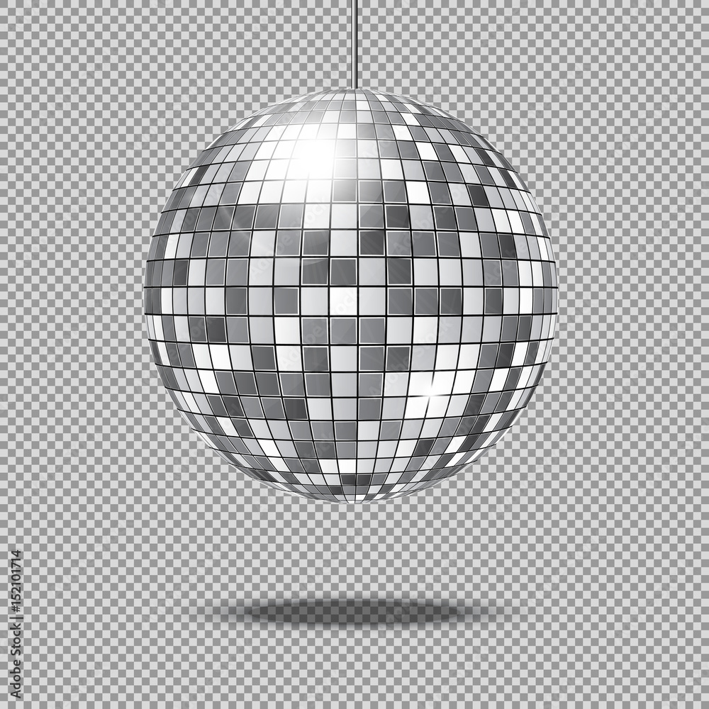 Mirror glitter disco ball vector illustration