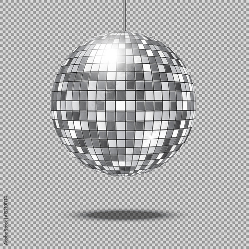 Mirror glitter disco ball vector illustration