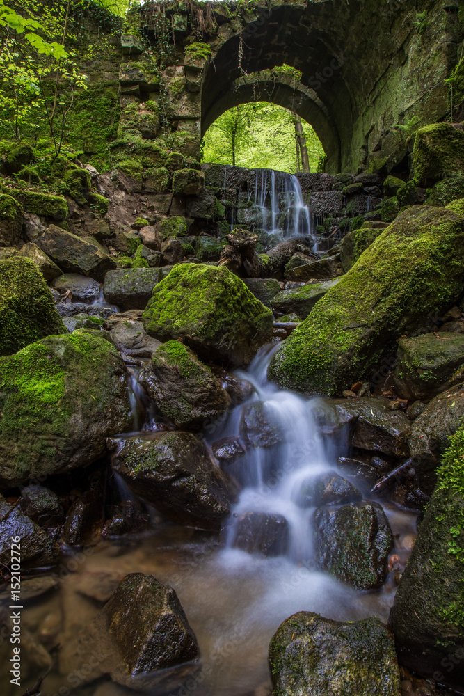 Fluß im Schindergraben, Polenztal Fluß im Schindergraben, Polenztal