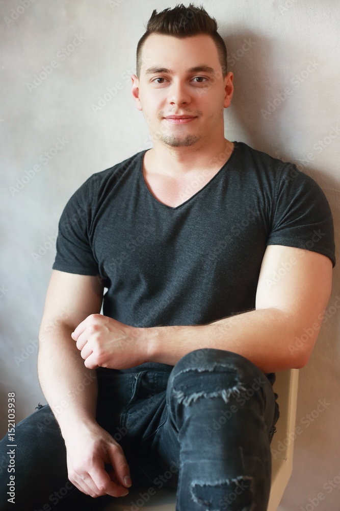 handsome man posing handsome man posing