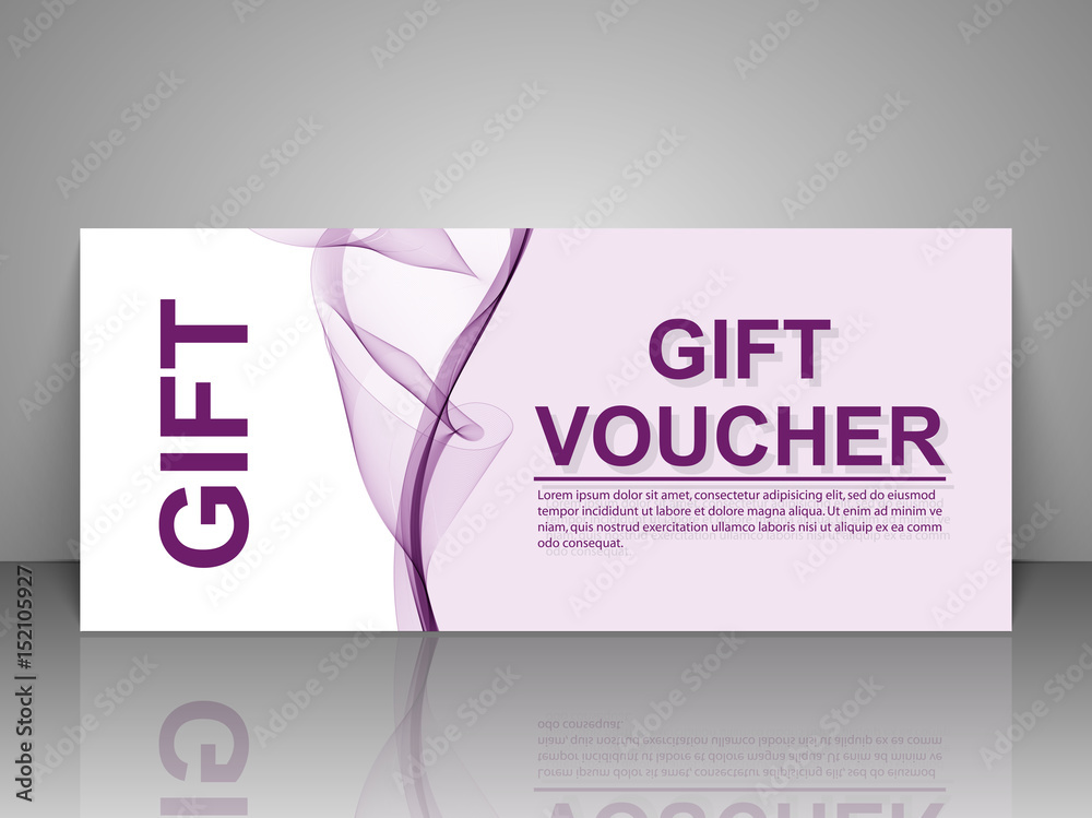 Gift voucher template. Greeting card
