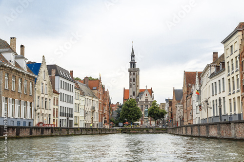 Touristic Boats on Brugge Canal