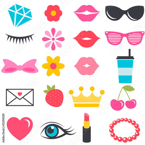 Stickers pack for girls