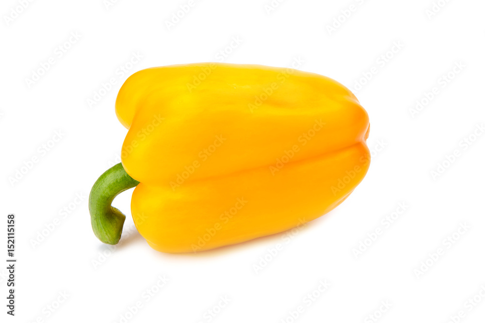 sweet yellow pepper isolated on white background sweet yellow pepper isolated on white background