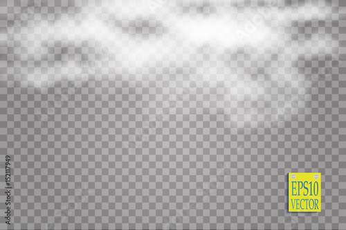 Fog or smoke isolated transparent special effect. White vector cloudiness, mist or smog background. Vector illustration