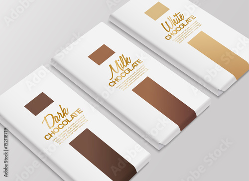 Chocolate Bar Packaging Template : Vector Illustration