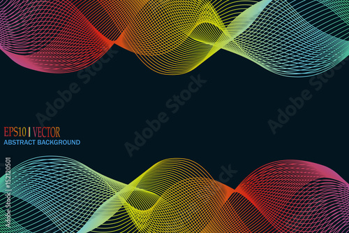 Abstract winding ribbon of the rainbow, illustration, isolated on  background, vector.