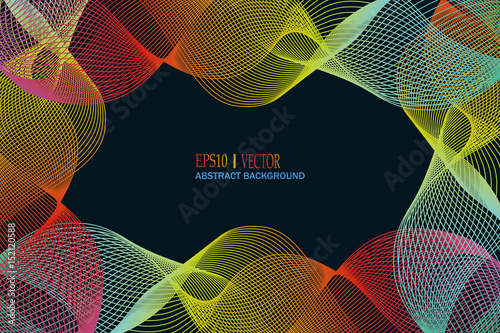 Abstract winding ribbon of the rainbow, illustration, isolated on  background, vector.