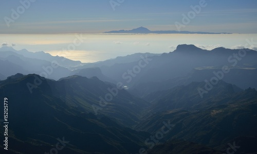 Mountains of Gran canaria and Tenerife island, Canary islands